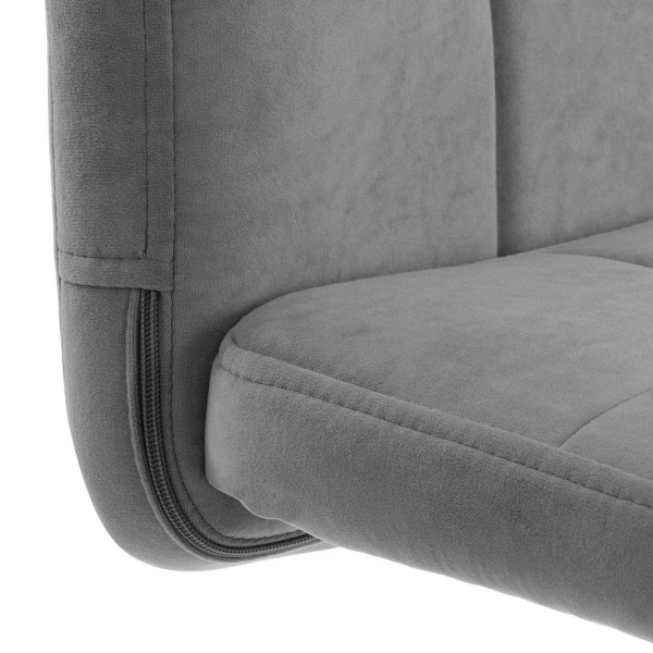 Комплект кресло + стул Bari LT, флок , серый/черный, 29, 41х55х89 см фото № 8