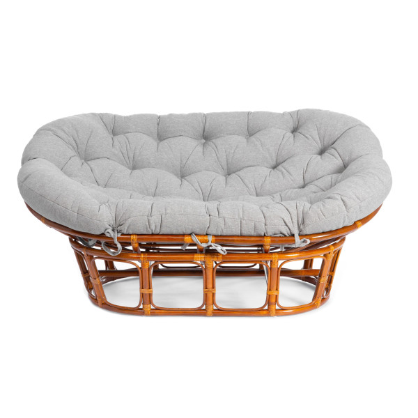 Диван MAMASAN/МАМАСАН 23/02 W /с подушкой/ 169х102х80 см, Cognac (коньяк), матрац 182х119 см, ткань серо-бежевая 3М 16/2 фото № 3