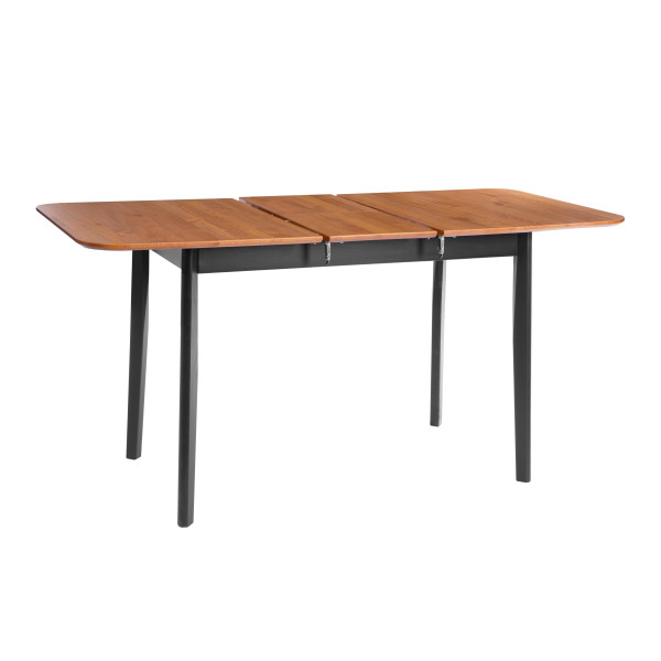 Стол Соната Люкс раздвижной/Sonata Lux extension table, 120х75х73 см массив сосны, антик/чёрный, 120-(150)х75х73 см фото № 4