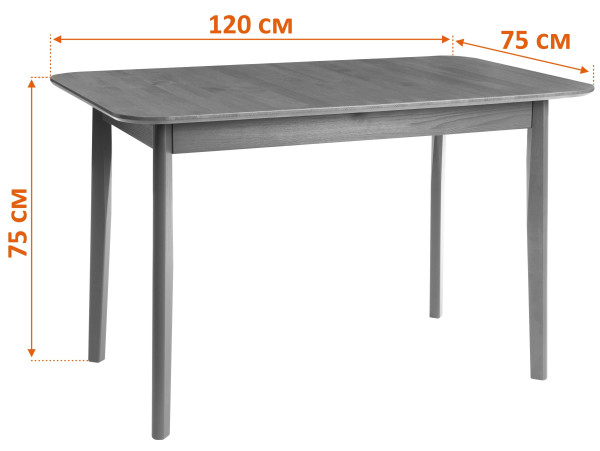 Стол Соната Люкс/ Sonata Lux table, 120х75х73 см массив сосны, антик/чёрный, 120х75х73 см фото № 8