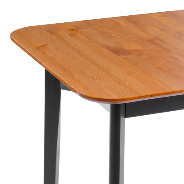 Стол Соната Люкс/ Sonata Lux table, 75х75х73 см массив сосны, антик/чёрный, 75х75х73 см фото № 3
