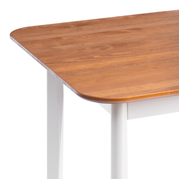 Стол Соната Люкс/ Sonata Lux table, 75х75х73 см массив сосны, антик/белый, 75х75х73 см фото № 3