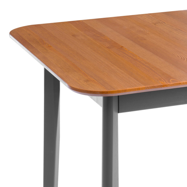 Стол Соната Люкс/ Sonata Lux table, 75х75х73 см массив сосны, антик /графит, 75х75х73 см фото № 3