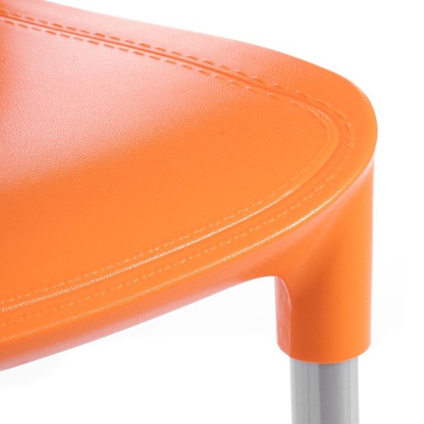 Стул GENIUS (mod 75) металл/пластик, 46x56x84cм, оранжевый/ножки хром фото № 7