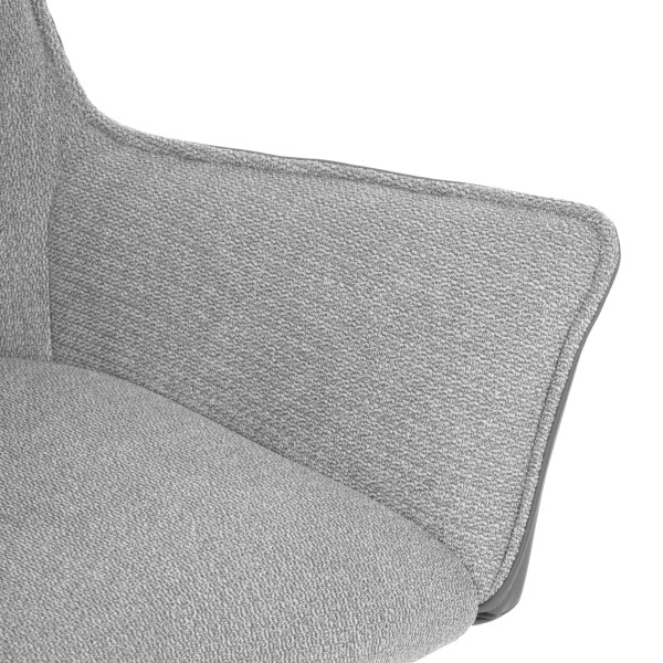 Кресло Murano/Мурано опора 360, велюр/букле (HYP)/Экокожа, светло-серый/графит фото № 8