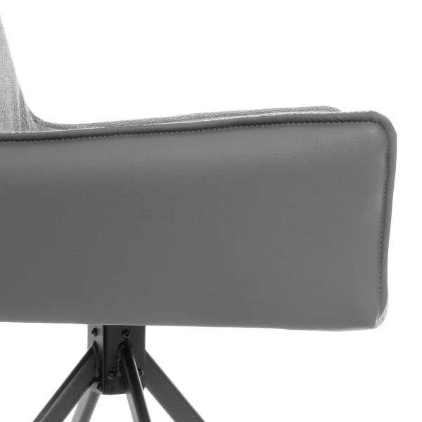 Кресло Murano/Мурано опора 360, велюр/букле (HYP)/Экокожа, светло-серый/графит фото № 11