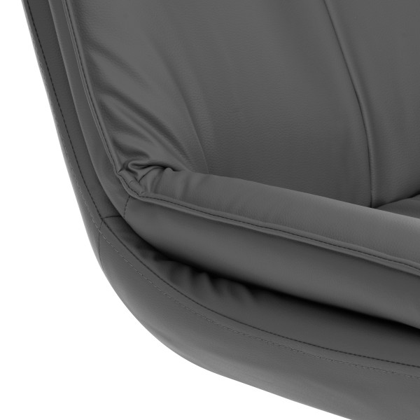 Кресло лаунж Cosmo экокожа, графит фото № 8