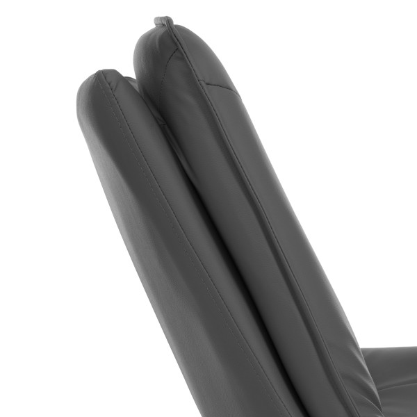 Кресло лаунж Cosmo экокожа, графит фото № 11