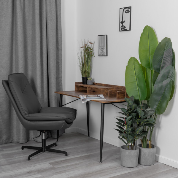 Кресло лаунж Cosmo экокожа, графит фото № 18