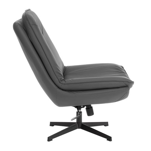 Кресло лаунж Cosmo экокожа, графит фото № 2