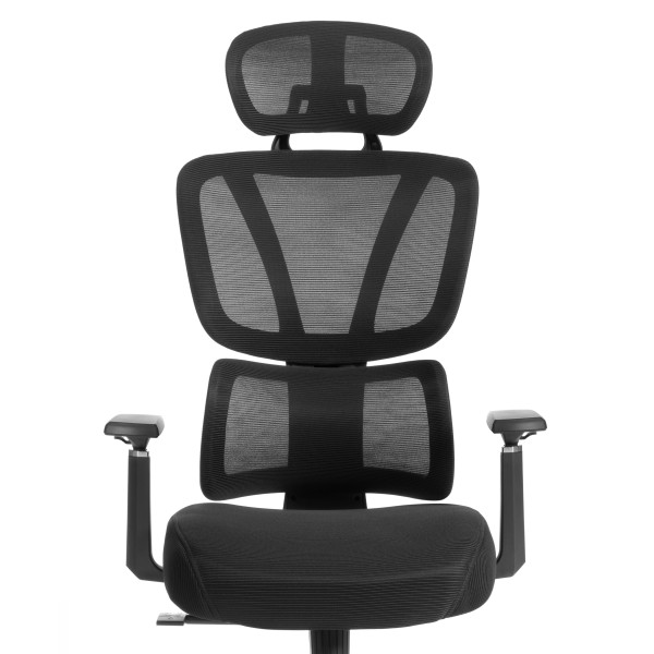 Кресло Mesh-12HR ткань, черный фото № 6