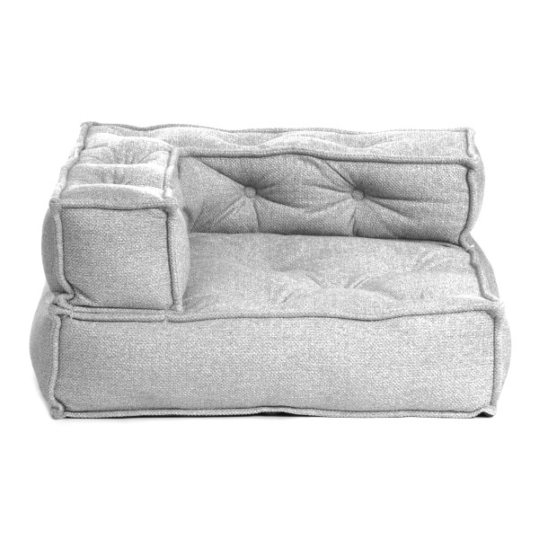 Модуль мягкий угловой Miracle велюр/букле, VT shape silver, 82x81x24 см фото № 2