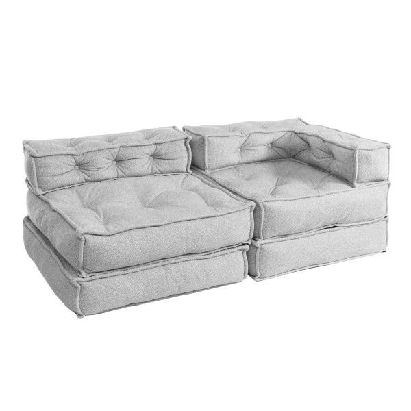 Модуль мягкий угловой Miracle велюр/букле, VT shape silver, 82x81x24 см фото № 13