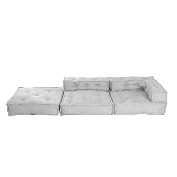 Модуль мягкий угловой Miracle велюр/букле, VT shape silver, 82x81x24 см фото № 15