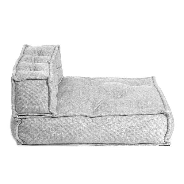 Модуль мягкий прямой Miracle велюр/букле, VT shape silver, 82x81x24 см фото № 2