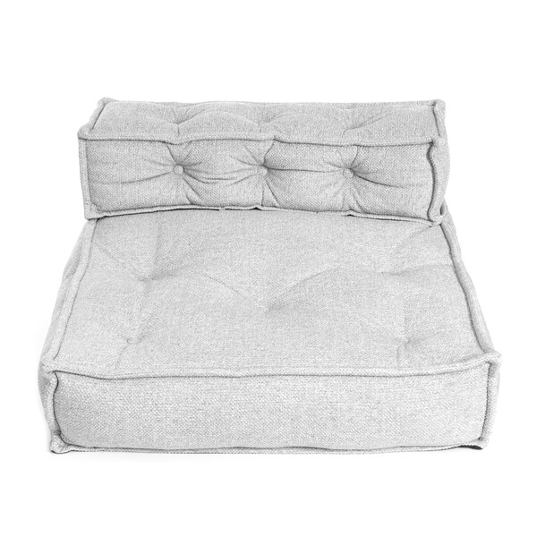 Модуль мягкий прямой Miracle велюр/букле, VT shape silver, 82x81x24 см фото № 4