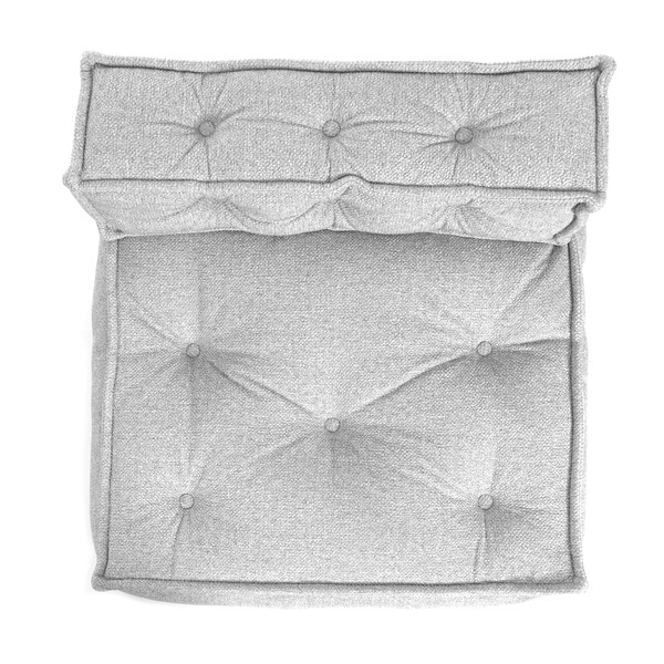 Модуль мягкий прямой Miracle велюр/букле, VT shape silver, 82x81x24 см фото № 5