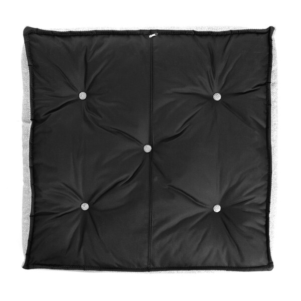 Модуль мягкий прямой Miracle велюр/букле, VT shape silver, 82x81x24 см фото № 6