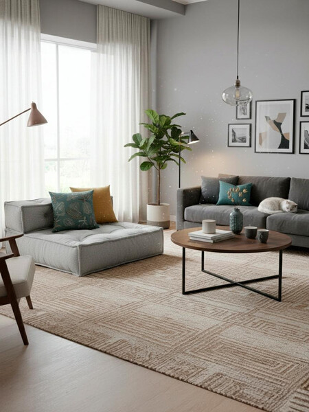 Модуль мягкий прямой Miracle велюр/букле, VT shape silver, 82x81x24 см фото № 18