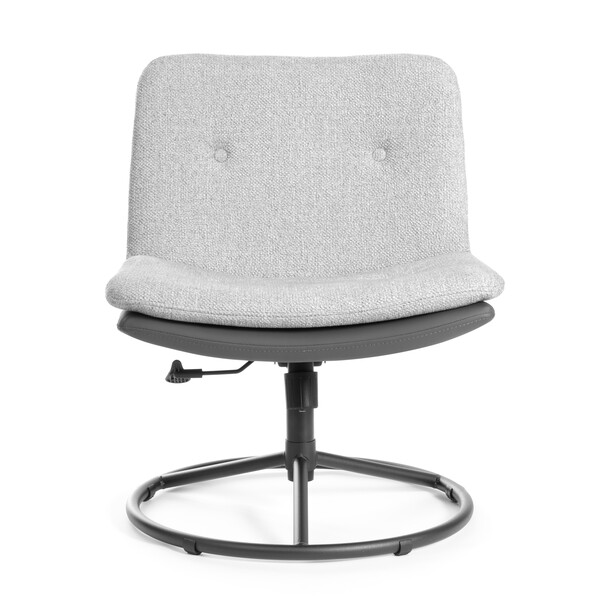 Кресло лаунж Oslo/Осло велюр/букле/экокожа, vt шейп серый/графит фото № 5