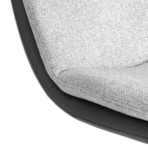 Кресло лаунж Oslo/Осло велюр/букле/экокожа, vt шейп серый/графит фото № 7