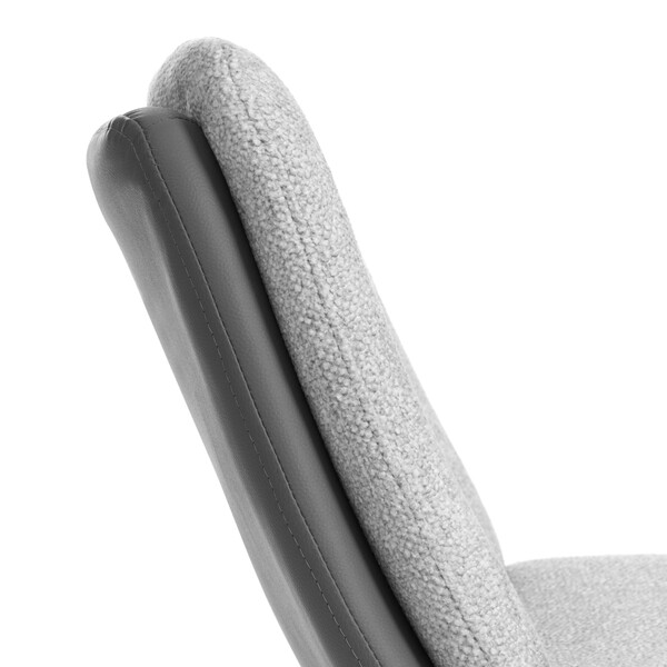 Кресло лаунж Oslo/Осло велюр/букле/экокожа, vt шейп серый/графит фото № 10