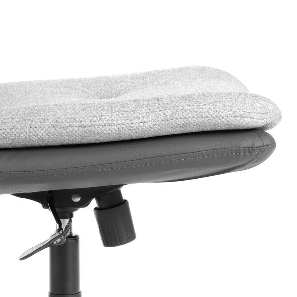 Кресло лаунж Oslo/Осло велюр/букле/экокожа, vt шейп серый/графит фото № 11