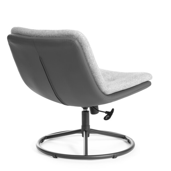 Кресло лаунж Oslo/Осло велюр/букле/экокожа, vt шейп серый/графит фото № 3