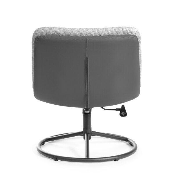 Кресло лаунж Oslo/Осло велюр/букле/экокожа, vt шейп серый/графит фото № 4