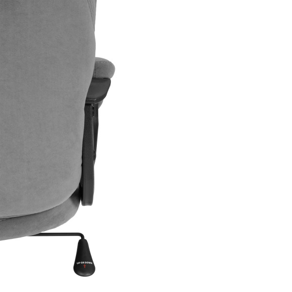 Кресло COMFORT Lux (22) metalBL велюр, серый, 29 фото № 10