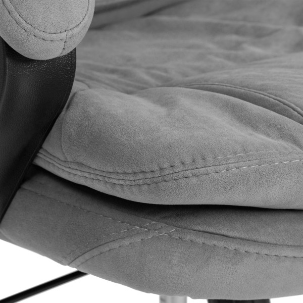 Кресло COMFORT Lux (22) metalBL велюр, серый, 29 фото № 9