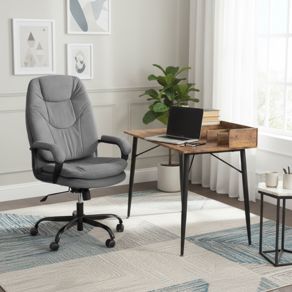 Кресло COMFORT Lux (22) metalBL велюр, серый, 29 фото № 14