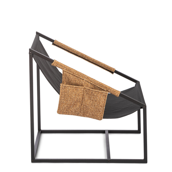 Подушка на кресло Charli/Чарли без подлокотника с карманом велюр/букле, vt шейп горчичный фото № 4