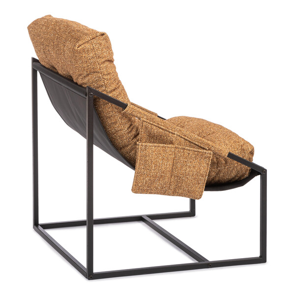 Подушка на кресло Charli/Чарли без подлокотника с карманом велюр/букле, vt шейп горчичный фото № 5