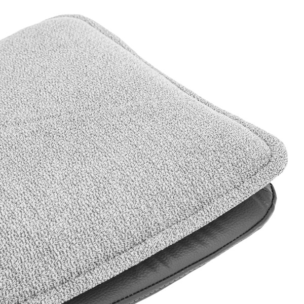 Пуф Cosmo/Космо велюр/букле (HYP) /экокожа, светло-серый/графит фото № 5