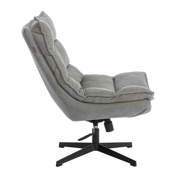 Кресло лаунж Reflex/Рефлекс с пуфом велюр/букле (HYP), светло-серый фото № 3