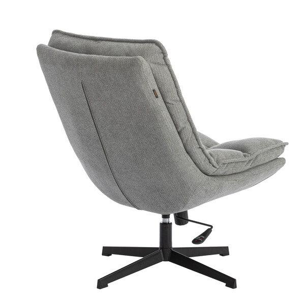 Кресло лаунж Reflex/Рефлекс с пуфом велюр/букле (HYP), светло-серый фото № 5