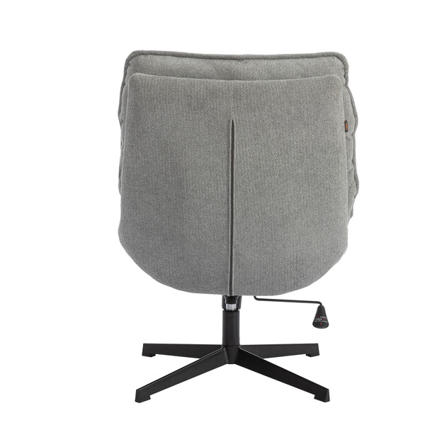 Кресло лаунж Reflex/Рефлекс с пуфом велюр/букле (HYP), светло-серый фото № 6