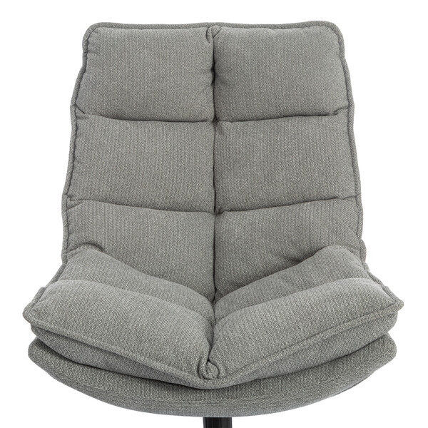 Кресло лаунж Reflex/Рефлекс с пуфом велюр/букле (HYP), светло-серый фото № 8