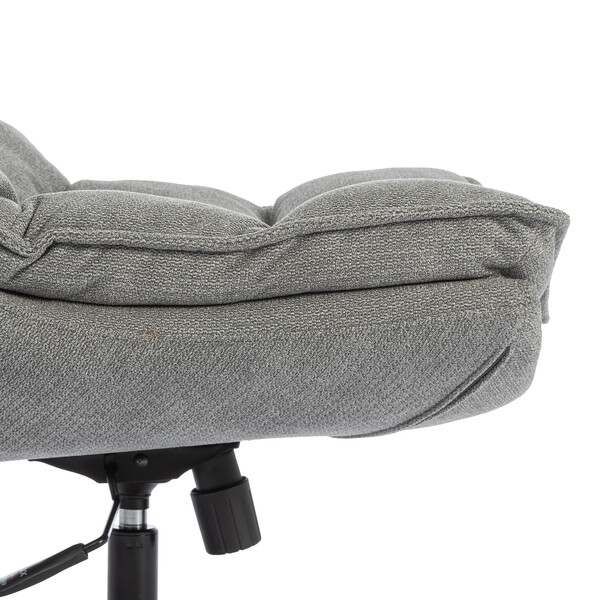 Кресло лаунж Reflex/Рефлекс с пуфом велюр/букле (HYP), светло-серый фото № 13