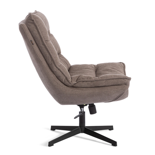 Кресло лаунж Reflex/Рефлекс с пуфом велюр/букле (HYP), бежевый фото № 3