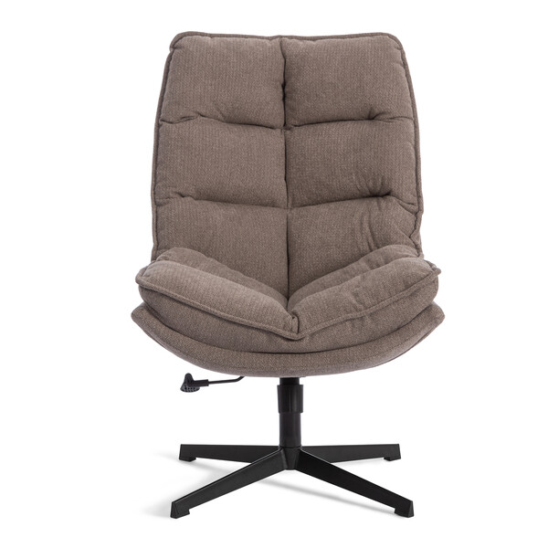 Кресло лаунж Reflex/Рефлекс с пуфом велюр/букле (HYP), бежевый фото № 7