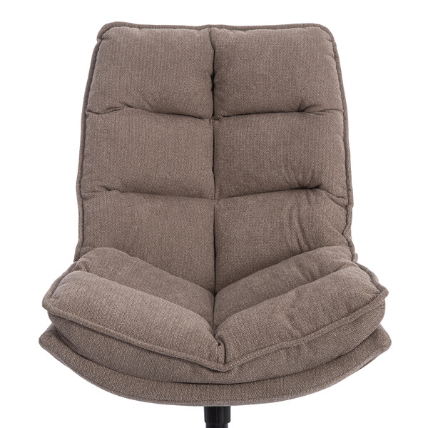 Кресло лаунж Reflex/Рефлекс с пуфом велюр/букле (HYP), бежевый фото № 8