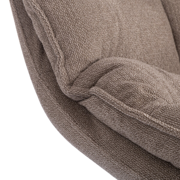 Кресло лаунж Reflex/Рефлекс с пуфом велюр/букле (HYP), бежевый фото № 9