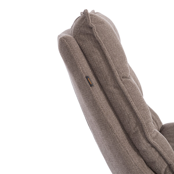 Кресло лаунж Reflex/Рефлекс с пуфом велюр/букле (HYP), бежевый фото № 12