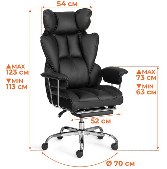 Кресло Comfy CR ткань, черный фото № 21