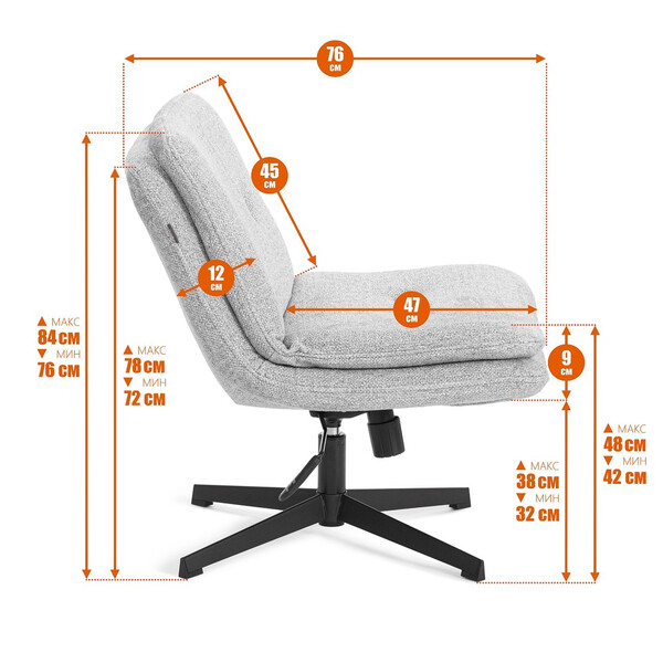 Кресло лаунж Oslo/Осло велюр/букле, vt шейп какао фото № 19