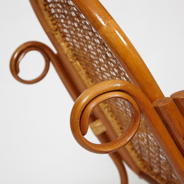 Кресло-качалка из натурального ротанга «Milano» ( без подушки) (Cognac (коньяк)) фото № 3