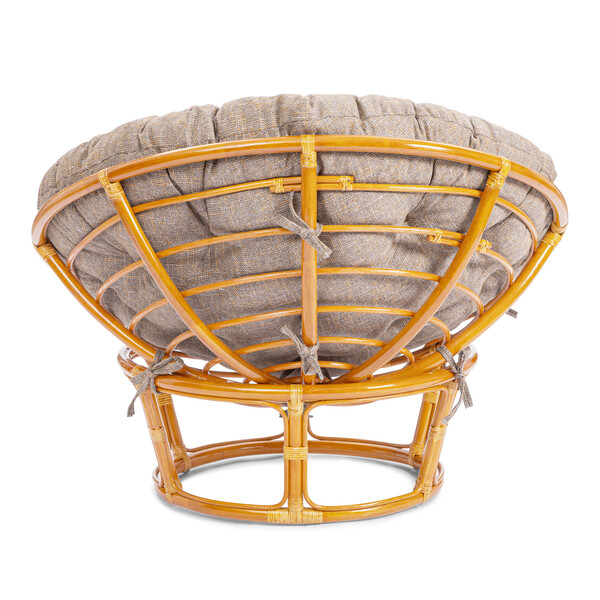 Кресло PAPASAN/ПАПАСАН 23/01 W /с подушкой/ 115х101х104см, медовый, подушка рогожка, меланж фото № 3