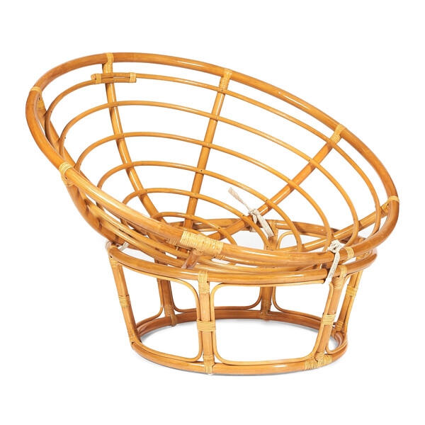 Кресло PAPASAN/ПАПАСАН 23/01 W /с подушкой/ 115х101х104см, медовый, подушка рогожка, меланж фото № 5